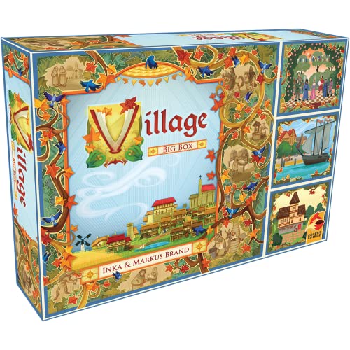 Eggertspiele, Village Big Box, Grundspiel + Erweiterungen, Kennerspiel, Brettspiel, 1-5 Spieler, Ab 12+ Jahren, 60-120 Minuten, Deutsch von Asmodee