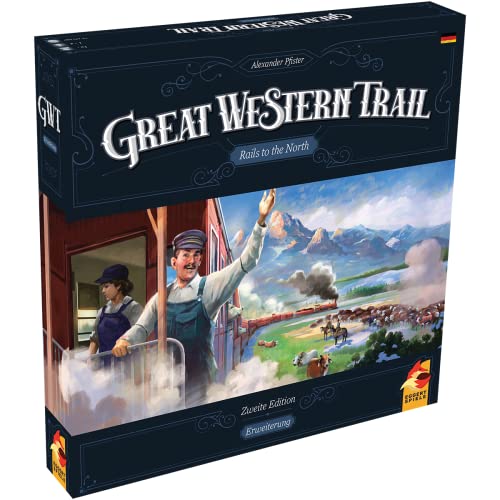 Eggertspiele, Great Western Trail 2. Edition – Rails to the North, Erweiterung, Kennerspiel, Strategiespiel, 1-4 Spieler, Ab 12+ Jahren, 75-150 Minuten, Deutsch von Asmodee
