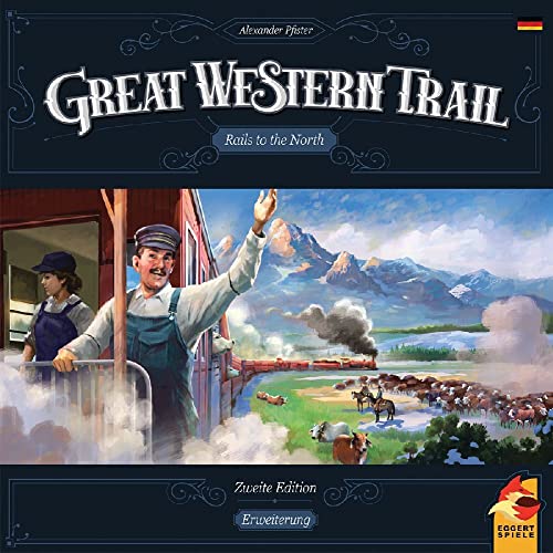 Eggertspiele, Great Western Trail 2. Edition – Rails to the North, Erweiterung, Kennerspiel, Strategiespiel, 1-4 Spieler, Ab 12+ Jahren, 75-150 Minuten, Deutsch von Eggertspiele