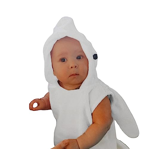 Eghunooye Kinder Schafkostüm Jungen Mädchen Pelz-Kapuzenweste Niedliches Tierkostüm Kleines Lamm Weihnachten Outfits (Wal, 4-5T) von Eghunooye