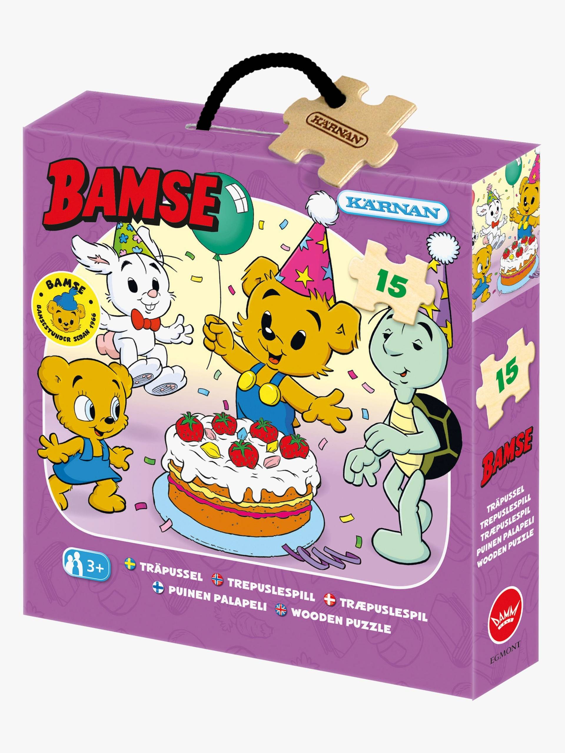 Egmont Kärnan Bamse Holzpuzzle mit Fest-Motiv 15 Teile von Egmont Kärnan