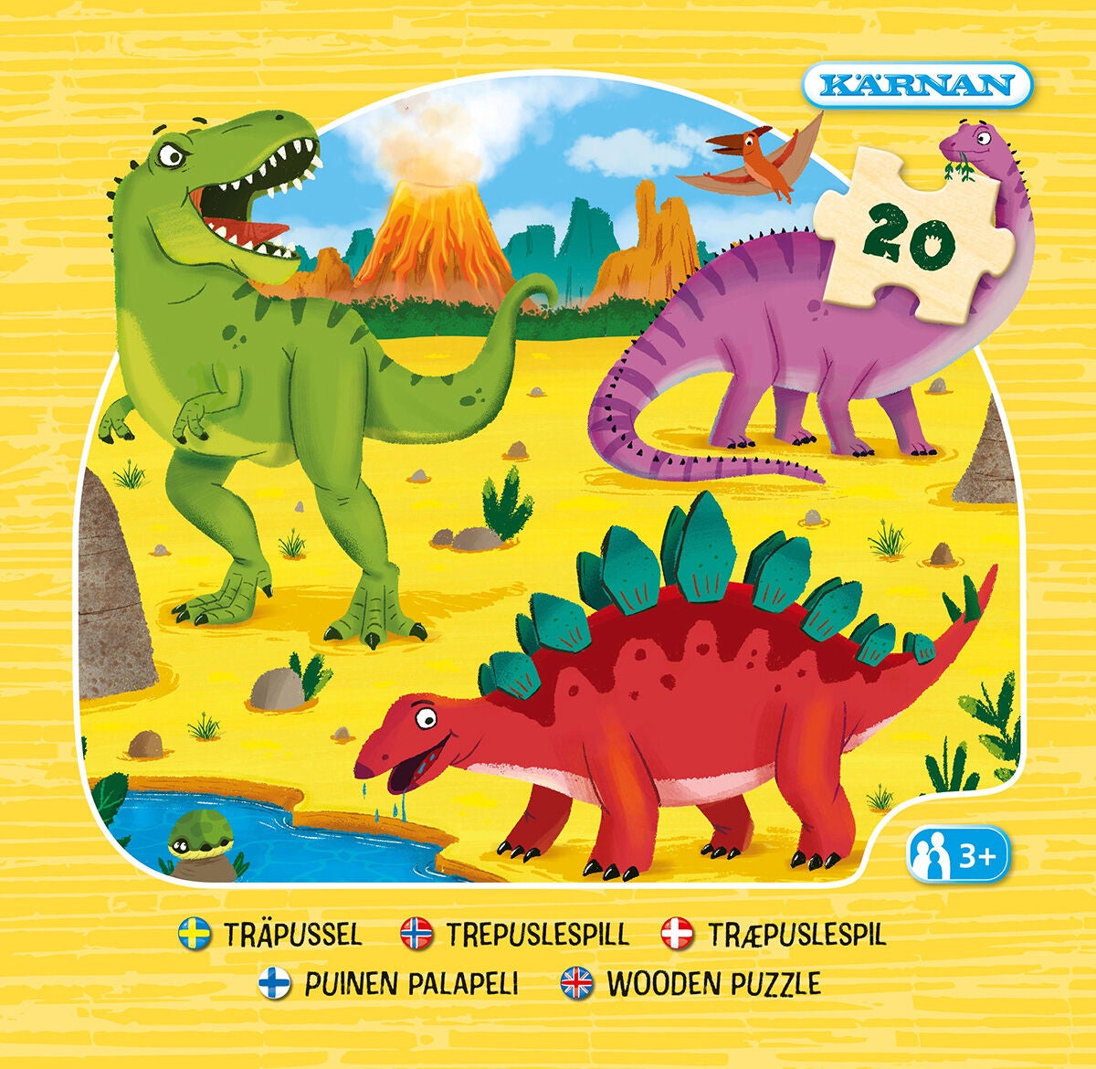 Kärnan Dinosaurier Holzpuzzle Im Holz 20 Teile von Egmont Kärnan