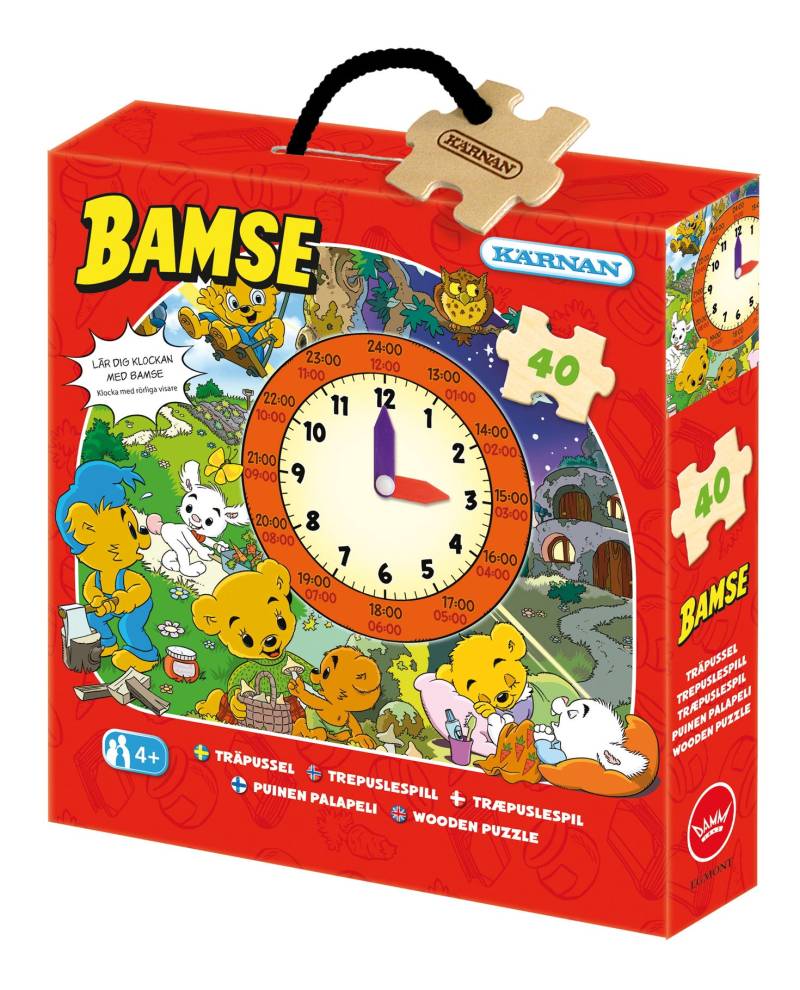 Kärnan Holzpuzzle Bamse Uhr 40 Teile von Bamse