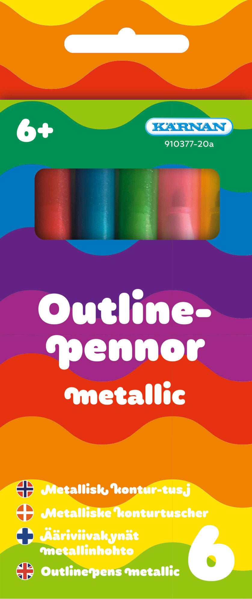 Kärnan Outline-Stifte Metallic 6-er Pack von Egmont Kärnan