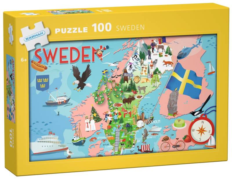 Kärnan Puzzle Schweden, 100 Teile von Egmont Kärnan