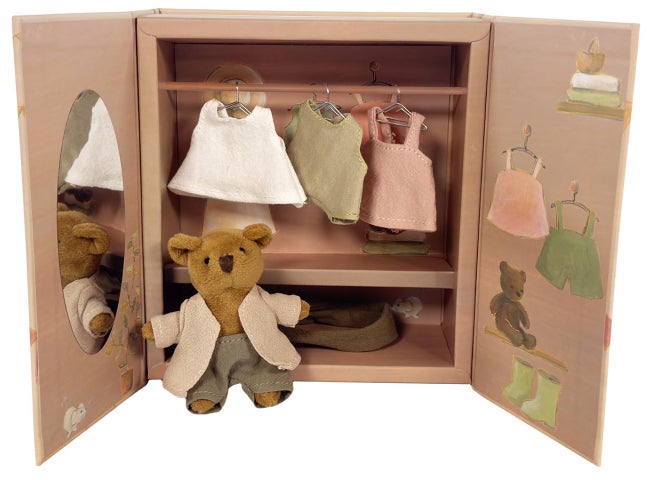 Egmont Toys Kleiderschrank mit Bär &  Kleidung, Kinderkleiderschrank von Egmont Toys