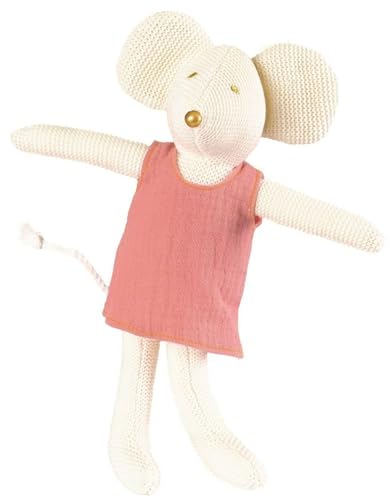 Les petits 120025 Stoff Spieluhr Maus Céleste weiß / rosa von Egmont Toys
