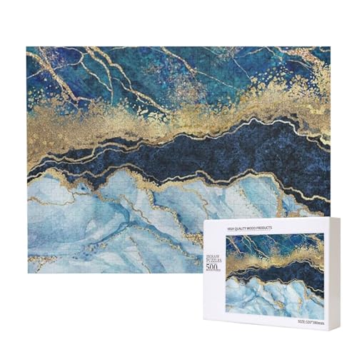 Abstrakte Farbe Gold Glitter Blau Marmor,500 Teile Holzpuzzle Familienspiel Puzzles für Erwachsene Teenager Heimdekoration Abstrakte Farbe Gold Glitter Blau Marmor,500 Teile Holzpuzzle Familienspiel Puzzles für Erwachsene Teenager Heimdekoration von EgoMed