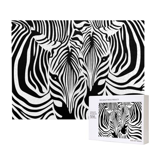 Abstrakter Tierzebradruck,500 Teile Holzpuzzle Familienspiel Puzzles für Erwachsene Teenager Heimdekoration Abstrakter Tierzebradruck,500 Teile Holzpuzzle Familienspiel Puzzles für Erwachsene Teenager Heimdekoration von EgoMed