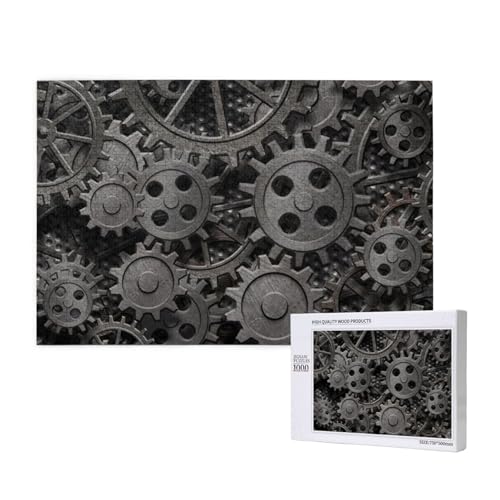 Alte Metallzahnräder Druck,1000 Teile Holzpuzzle Familienspiel Puzzles für Erwachsene Teenager Heimdekoration Alte Metallzahnräder Druck,1000 Teile Holzpuzzle Familienspiel Puzzles für Erwachsene Teenager Heimdekoration von EgoMed