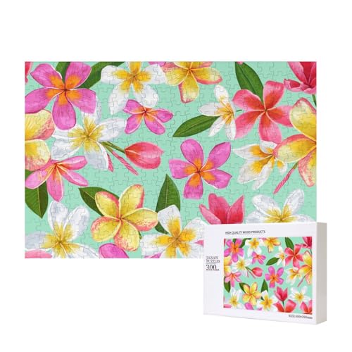 Aquarell Tropische Blumen Floral Plumeria,300 Teile Holzpuzzle Familienspiel Puzzles für Erwachsene Teenager Heimdekoration Aquarell Tropische Blumen Floral Plumeria,300 Teile Holzpuzzle Familienspiel Puzzles für Erwachsene Teenager Heimdekoration von EgoMed