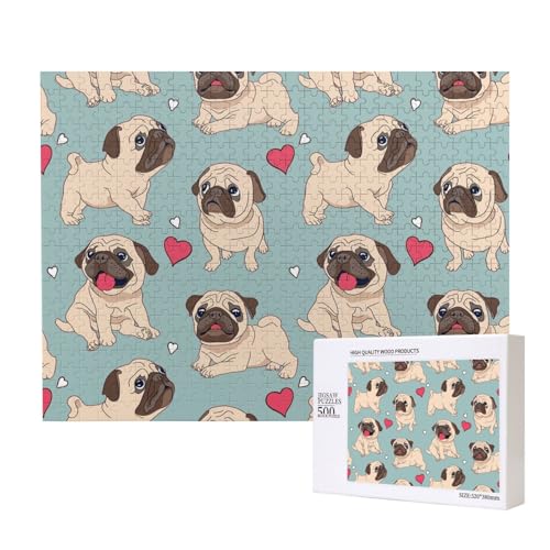 Blauer Mops Sticker,500 Teile Holzpuzzle Familienspiel Puzzles für Erwachsene Teenager Heimdekoration Blauer Mops Sticker,500 Teile Holzpuzzle Familienspiel Puzzles für Erwachsene Teenager Heimdekoration von EgoMed