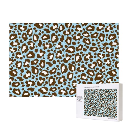 Blauer und brauner Leoparden-Tierdruck,300 Teile Holzpuzzle Familienspiel Puzzles für Erwachsene Teenager Heimdekoration Blauer und brauner Leoparden-Tierdruck,300 Teile Holzpuzzle Familienspiel Puzzles für Erwachsene Teenager Heimdekoration von EgoMed