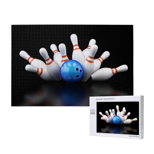 Bowling-Flaschen-Druck,1000 Teile Holzpuzzle Familienspiel Puzzles für Erwachsene Teenager Heimdekoration Bowling-Flaschen-Druck,1000 Teile Holzpuzzle Familienspiel Puzzles für Erwachsene Teenager Heimdekoration von EgoMed