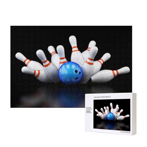 Bowlingflaschen-Druck,300 Teile Holzpuzzle Familienspiel Puzzles für Erwachsene Teenager Heimdekoration Bowlingflaschen-Druck,300 Teile Holzpuzzle Familienspiel Puzzles für Erwachsene Teenager Heimdekoration von EgoMed