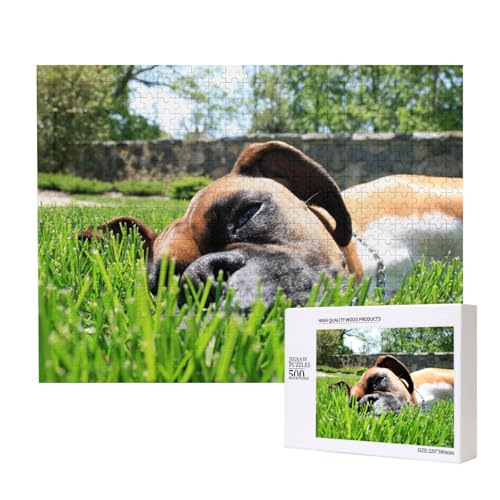 Boxer Hunde Grünes Gras Haustiere Rasenhunde,500 Teile Holzpuzzle Familienspiel Puzzles für Erwachsene Teenager Heimdekoration Boxer Hunde Grünes Gras Haustiere Rasenhunde,500 Teile Holzpuzzle Familienspiel Puzzles für Erwachsene Teenager Heimdekoration von EgoMed
