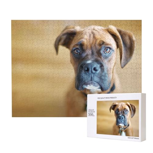 Boxer Hunde Welpen Haustiere Hunde,500 Teile Holzpuzzle Familienspiel Puzzles für Erwachsene Teenager Heimdekoration Boxer Hunde Welpen Haustiere Hunde,500 Teile Holzpuzzle Familienspiel Puzzles für Erwachsene Teenager Heimdekoration von EgoMed