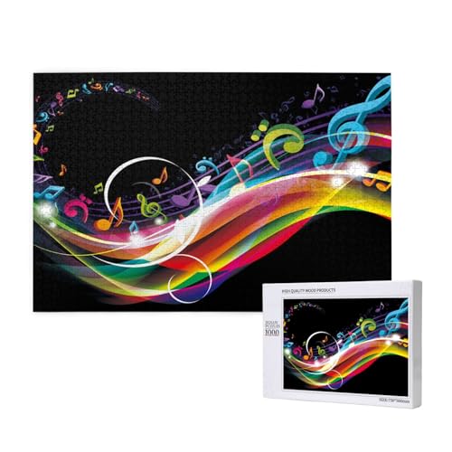 Bunte Musik,1000 Teile Holzpuzzle Familienspiel Puzzles für Erwachsene Teenager Heimdekoration Bunte Musik,1000 Teile Holzpuzzle Familienspiel Puzzles für Erwachsene Teenager Heimdekoration von EgoMed