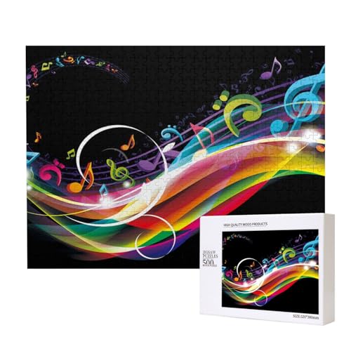 Bunte Musik,500 Teile Holzpuzzle Familienspiel Puzzles für Erwachsene Teenager Heimdekoration Bunte Musik,500 Teile Holzpuzzle Familienspiel Puzzles für Erwachsene Teenager Heimdekoration von EgoMed