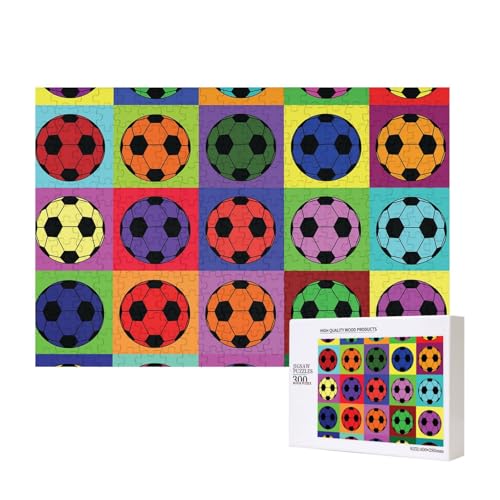 Bunter Fußball,300 Teile Holzpuzzle Familienspiel Puzzles für Erwachsene Teenager Heimdekoration Bunter Fußball,300 Teile Holzpuzzle Familienspiel Puzzles für Erwachsene Teenager Heimdekoration von EgoMed