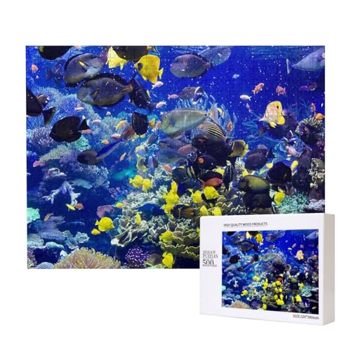 Buntes Fischmuster,500 Teile Holzpuzzle Familienspiel Puzzles für Erwachsene Teenager Heimdekoration Buntes Fischmuster,500 Teile Holzpuzzle Familienspiel Puzzles für Erwachsene Teenager Heimdekoration von EgoMed