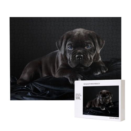 Cane Corso Haustiere Welpe Schwarzer Cane Corso,500 Teile Holzpuzzle Familienspiel Puzzles für Erwachsene Teenager Heimdekoration Cane Corso Haustiere Welpe Schwarzer Cane Corso,500 Teile Holzpuzzle Familienspiel Puzzles für Erwachsene Teenager Heimdekoration von EgoMed