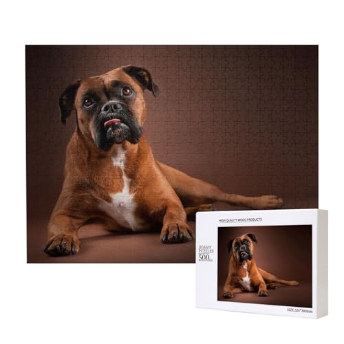 Cooler liegender Boxerhund,500 Teile Holzpuzzle Familienspiel Puzzles für Erwachsene Teenager Heimdekoration Cooler liegender Boxerhund,500 Teile Holzpuzzle Familienspiel Puzzles für Erwachsene Teenager Heimdekoration von EgoMed