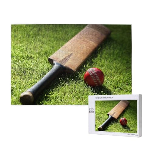 Cricketschläger und Ball,1000 Teile Holzpuzzle Familienspiel Puzzles für Erwachsene Teenager Heimdekoration Cricketschläger und Ball,1000 Teile Holzpuzzle Familienspiel Puzzles für Erwachsene Teenager Heimdekoration von EgoMed