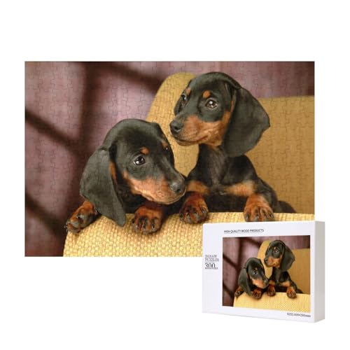 Dackelwelpen, Haustiere, Hunde, Kleiner Dackel,300 Teile Holzpuzzle Familienspiel Puzzles für Erwachsene Teenager Heimdekoration Dackelwelpen, Haustiere, Hunde, Kleiner Dackel,300 Teile Holzpuzzle Familienspiel Puzzles für Erwachsene Teenager Heimdekoration von EgoMed