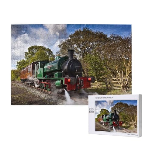 Dampflokomotive,1000 Teile Holzpuzzle Familienspiel Puzzles für Erwachsene Teenager Heimdekoration Dampflokomotive,1000 Teile Holzpuzzle Familienspiel Puzzles für Erwachsene Teenager Heimdekoration von EgoMed