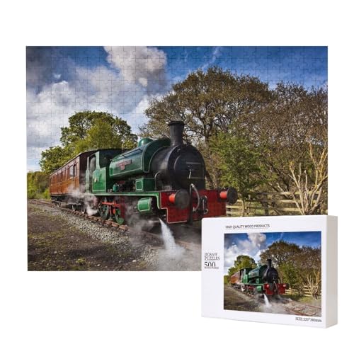 Dampflokomotive,500 Teile Holzpuzzle Familienspiel Puzzles für Erwachsene Teenager Heimdekoration Dampflokomotive,500 Teile Holzpuzzle Familienspiel Puzzles für Erwachsene Teenager Heimdekoration von EgoMed