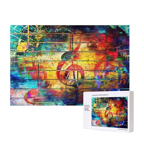 Drucken Musik Note Bunte Holz,300 Teile Holzpuzzle Familienspiel Puzzles für Erwachsene Teenager Heimdekoration Drucken Musik Note Bunte Holz,300 Teile Holzpuzzle Familienspiel Puzzles für Erwachsene Teenager Heimdekoration von EgoMed
