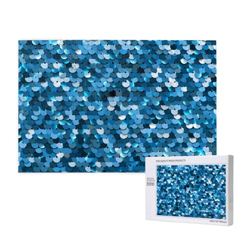 Drucken Vintage Blau Pailletten,1000 Teile Holzpuzzle Familienspiel Puzzles für Erwachsene Teenager Heimdekoration Drucken Vintage Blau Pailletten,1000 Teile Holzpuzzle Familienspiel Puzzles für Erwachsene Teenager Heimdekoration von EgoMed