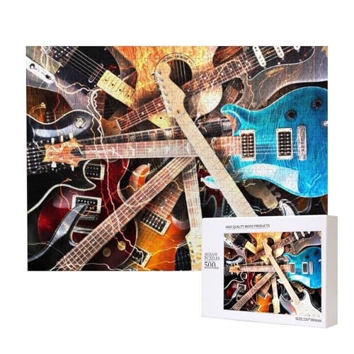 E-Gitarren-Noten gedruckt,500 Teile Holzpuzzle Familienspiel Puzzles für Erwachsene Teenager Heimdekoration E-Gitarren-Noten gedruckt,500 Teile Holzpuzzle Familienspiel Puzzles für Erwachsene Teenager Heimdekoration von EgoMed