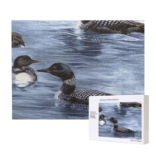 Ente Tier,500 Teile Holzpuzzle Familienspiel Puzzles für Erwachsene Teenager Heimdekoration von EgoMed