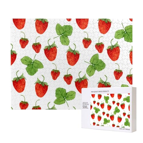 Erdbeerpflanzen Obst Weiß Druck,500 Teile Holzpuzzle Familienspiel Puzzles für Erwachsene Teenager Heimdekoration Erdbeerpflanzen Obst Weiß Druck,500 Teile Holzpuzzle Familienspiel Puzzles für Erwachsene Teenager Heimdekoration von EgoMed