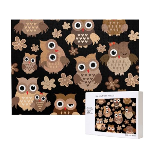Eulen,500 Teile Holzpuzzle Familienspiel Puzzles für Erwachsene Teenager Heimdekoration Eulen,500 Teile Holzpuzzle Familienspiel Puzzles für Erwachsene Teenager Heimdekoration von EgoMed