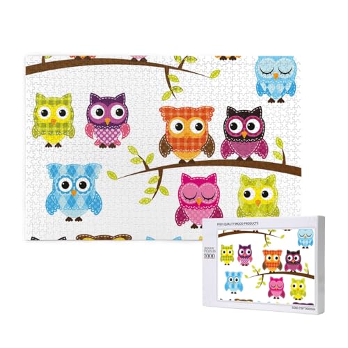 Eulen auf Ästen,1000 Teile Holzpuzzle Familienspiel Puzzles für Erwachsene Teenager Heimdekoration Eulen auf Ästen,1000 Teile Holzpuzzle Familienspiel Puzzles für Erwachsene Teenager Heimdekoration von EgoMed