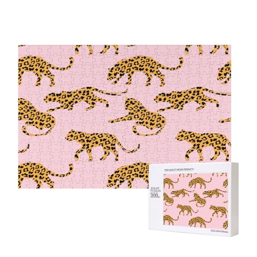 Exotische Silhouetten Leoparden Druck,300 Teile Holzpuzzle Familienspiel Puzzles für Erwachsene Teenager Heimdekoration Exotische Silhouetten Leoparden Druck,300 Teile Holzpuzzle Familienspiel Puzzles für Erwachsene Teenager Heimdekoration von EgoMed