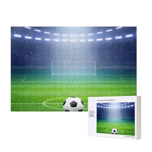 Football Grün Stadion Lichter Fußball,300 Teile Holzpuzzle Familienspiel Puzzles für Erwachsene Teenager Heimdekoration Football Grün Stadion Lichter Fußball,300 Teile Holzpuzzle Familienspiel Puzzles für Erwachsene Teenager Heimdekoration von EgoMed