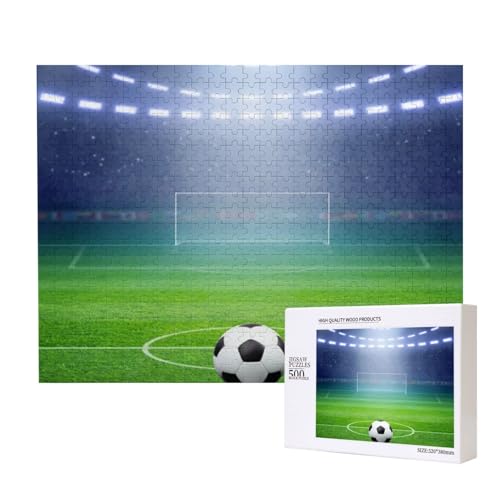 Football Grün Stadion Lichter Fußball,500 Teile Holzpuzzle Familienspiel Puzzles für Erwachsene Teenager Heimdekoration Football Grün Stadion Lichter Fußball,500 Teile Holzpuzzle Familienspiel Puzzles für Erwachsene Teenager Heimdekoration von EgoMed