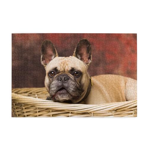 Französische Bulldoggen Mall Welpe Braune kleine Hunde,1000 Teile Holzpuzzle Familienspiel Puzzles für Erwachsene Teenager Heimdekoration Französische Bulldoggen Mall Welpe Braune kleine Hunde,1000 Teile Holzpuzzle Familienspiel Puzzles für Erwachsene Teenager Heimdekoration von EgoMed