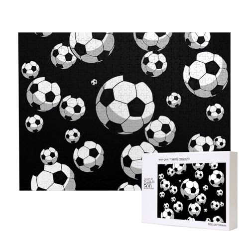 Fußball,500 Teile Holzpuzzle Familienspiel Puzzles für Erwachsene Teenager Heimdekoration von EgoMed