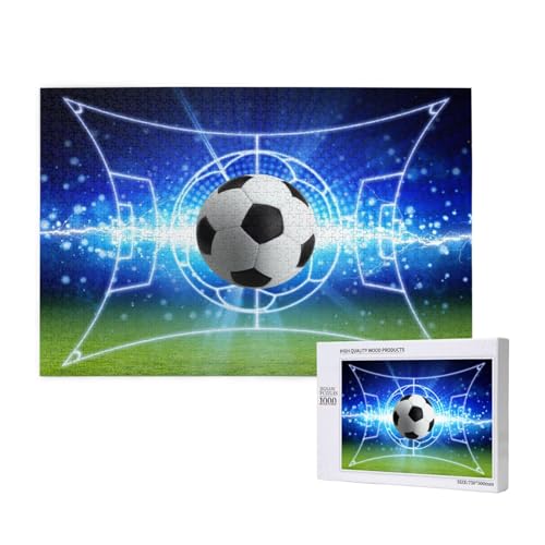 Fußball Ball Glitter Fußballfeld,1000 Teile Holzpuzzle Familienspiel Puzzles für Erwachsene Teenager Heimdekoration Fußball Ball Glitter Fußballfeld,1000 Teile Holzpuzzle Familienspiel Puzzles für Erwachsene Teenager Heimdekoration von EgoMed
