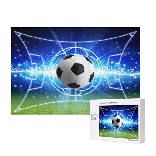 Fußball Ball Glitzer Fußballfeld,300 Teile Holzpuzzle Familienspiel Puzzles für Erwachsene Teenager Heimdekoration Fußball Ball Glitzer Fußballfeld,300 Teile Holzpuzzle Familienspiel Puzzles für Erwachsene Teenager Heimdekoration von EgoMed