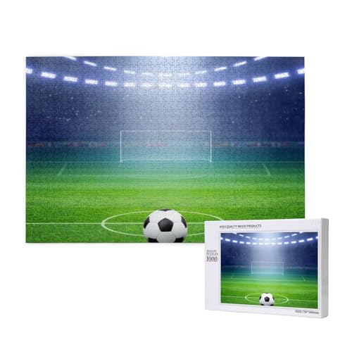 Fußball Grün Stadion Lichter Fußball,1000 Teile Holzpuzzle Familienspiel Puzzles für Erwachsene Teenager Heimdekoration Fußball Grün Stadion Lichter Fußball,1000 Teile Holzpuzzle Familienspiel Puzzles für Erwachsene Teenager Heimdekoration von EgoMed