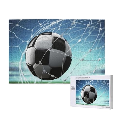 Fußball-Netzwerk-Druck,1000 Teile Holzpuzzle Familienspiel Puzzles für Erwachsene Teenager Heimdekoration Fußball-Netzwerk-Druck,1000 Teile Holzpuzzle Familienspiel Puzzles für Erwachsene Teenager Heimdekoration von EgoMed
