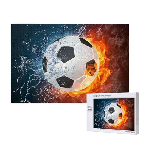 Fußball auf Feuer und Wasser,1000 Teile Holzpuzzle Familienspiel Puzzles für Erwachsene Teenager Heimdekoration Fußball auf Feuer und Wasser,1000 Teile Holzpuzzle Familienspiel Puzzles für Erwachsene Teenager Heimdekoration von EgoMed