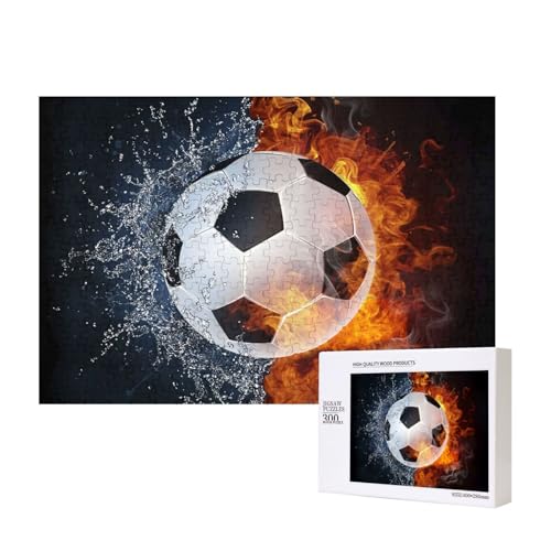 Fußball auf Feuerwasser,300 Teile Holzpuzzle Familienspiel Puzzles für Erwachsene Teenager Heimdekoration Fußball auf Feuerwasser,300 Teile Holzpuzzle Familienspiel Puzzles für Erwachsene Teenager Heimdekoration von EgoMed