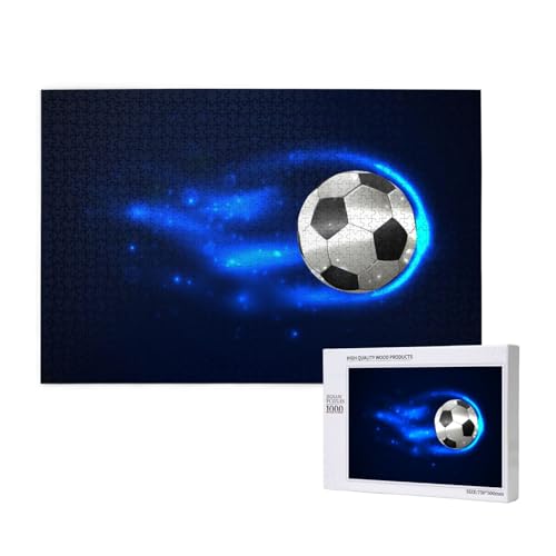 Fußball in Flammen,1000 Teile Holzpuzzle Familienspiel Puzzles für Erwachsene Teenager Heimdekoration Fußball in Flammen,1000 Teile Holzpuzzle Familienspiel Puzzles für Erwachsene Teenager Heimdekoration von EgoMed